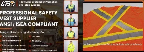 Hbc Work High Visibility Crew Neck Shirt with Ribbed Cuffs Short Long Sleeve T Shirts Fluorescent Workwear Quick Dry Construction Safety Polo Shirt 