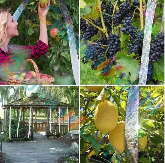 Bird Repellent Ribbon Flash Reflective Bird Scare Tape Outdoor Bird Repeller Belt 