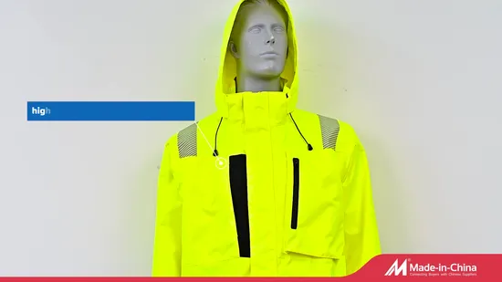 Mineral Workwear Hi Vis Viz High Visibility Reflective Strip Tape Safety Guard Motorclye Rainwear Rainsuit Jacket Pants Rain Gear 