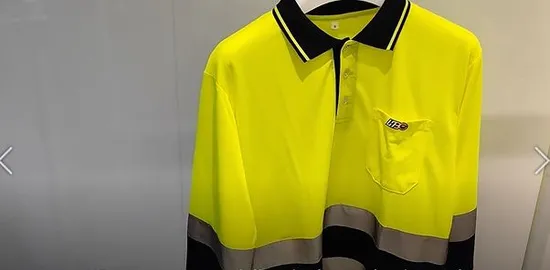 Reflective High Visibility Safety Workwear Breathable Quick Dry Polyester Short Sleeve Men Polo Shirt ANSI/Isea 107