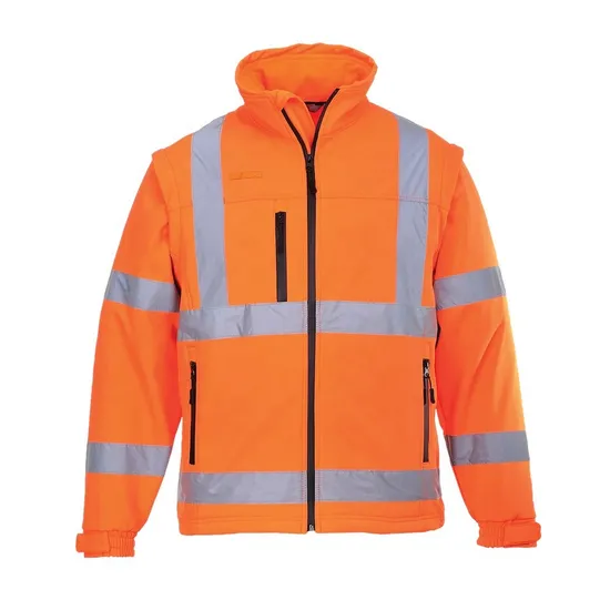 Waterproof Lightweight Softshell Reflective Hi Vis Construction Safety Jacket 