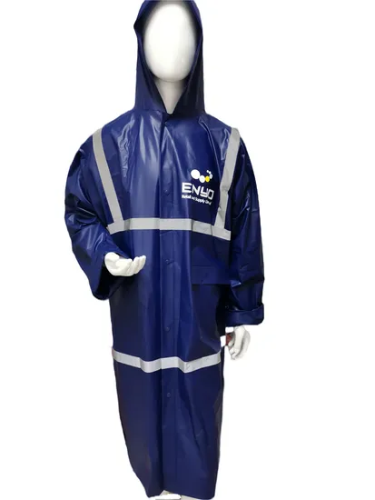 Professional Security PVC Raincoat Waterproof Motorcycle Rain Coat Safety Reflective Rain 