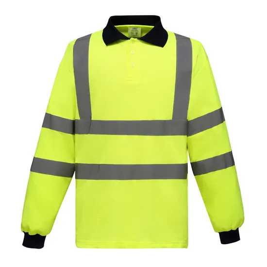 Manufacturer Reflective Safety Long Sleeves Quick Dry Work Uniform Unisex Polo Shirts 