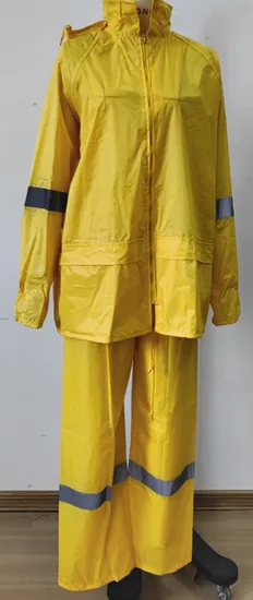 Waterproof Safety Rain Coat High Visibility Jacket Safety Rain Gear 