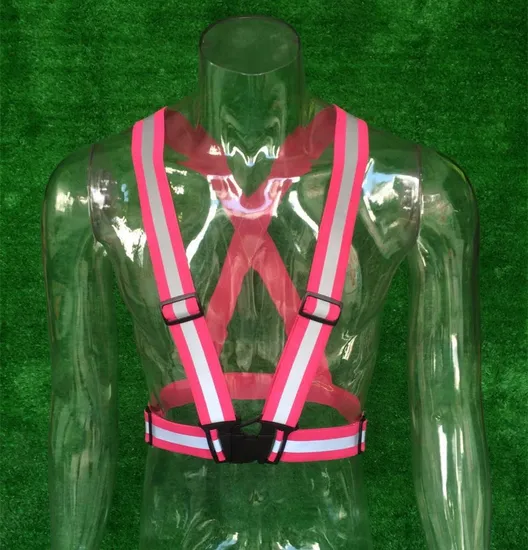 Pink Color Elastic Reflective Safety Belt (SV