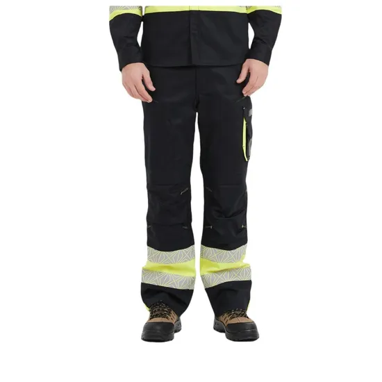 High Visibility Flame Retardant Anti Static Fr Cotton Stretch Work Safety Pants 