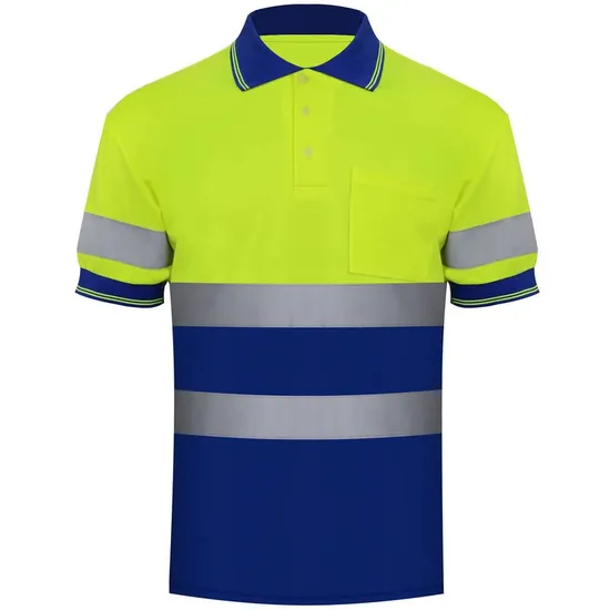 Custom High Visibility Work Uniform Safety Reflective Construction Long Sleeve T Shirt 