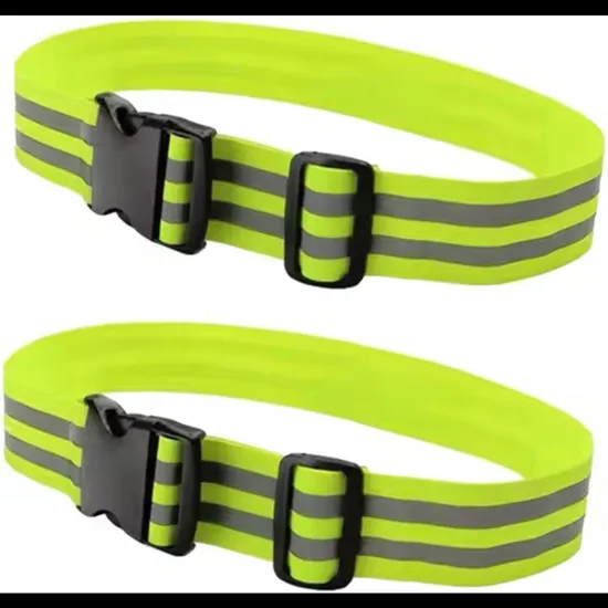 High Visibility Adjustable Elastic Fluorescent Reflective Running Cycling Waist Belt 