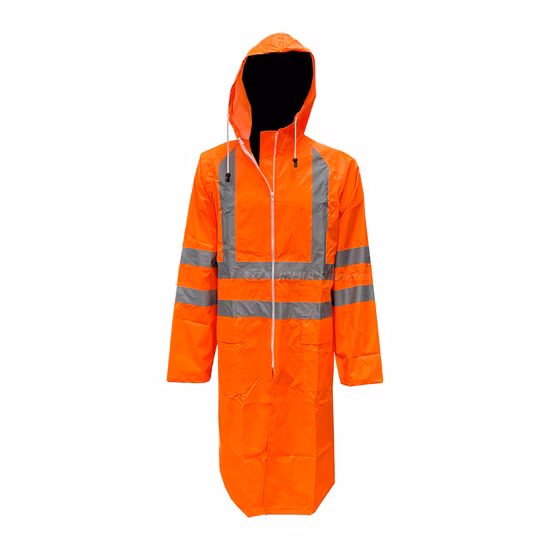 Safety Reflective Rain Jacket High Visibility Waterproof Raincoat