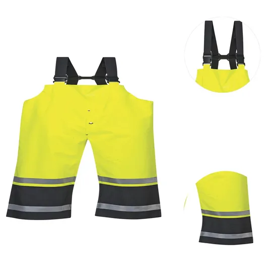 OEM High Visibility Waterproof Rain Work Trousers Durable Reflective Safety Work Pants 