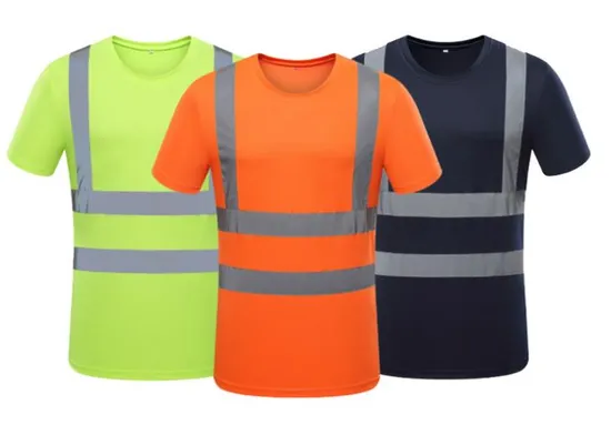 Hivis Wholesale Men′ S Workwear Cooling Breathable Construction Short Sleeve Safety Reflective Tshirts 