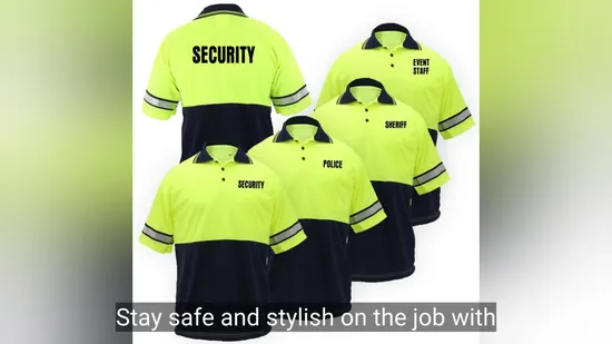 Reflective Work Polo Shirts for Construction Safety Personnel 
