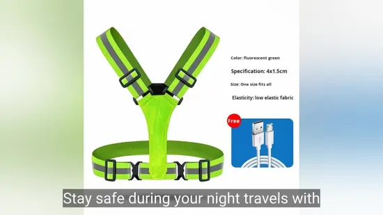 High Visibility LED Reflective Shoulder Strap Adjustable Safety Belt 
