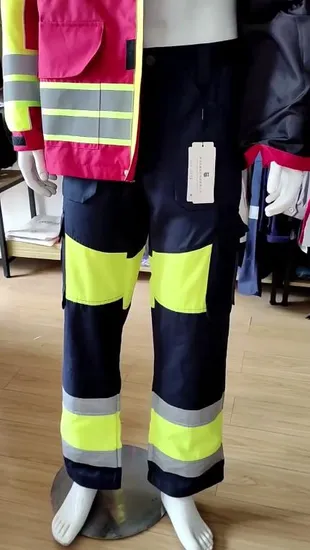 Men′s High Visibility Trousers Workwear Safety Reflective Work Pants 